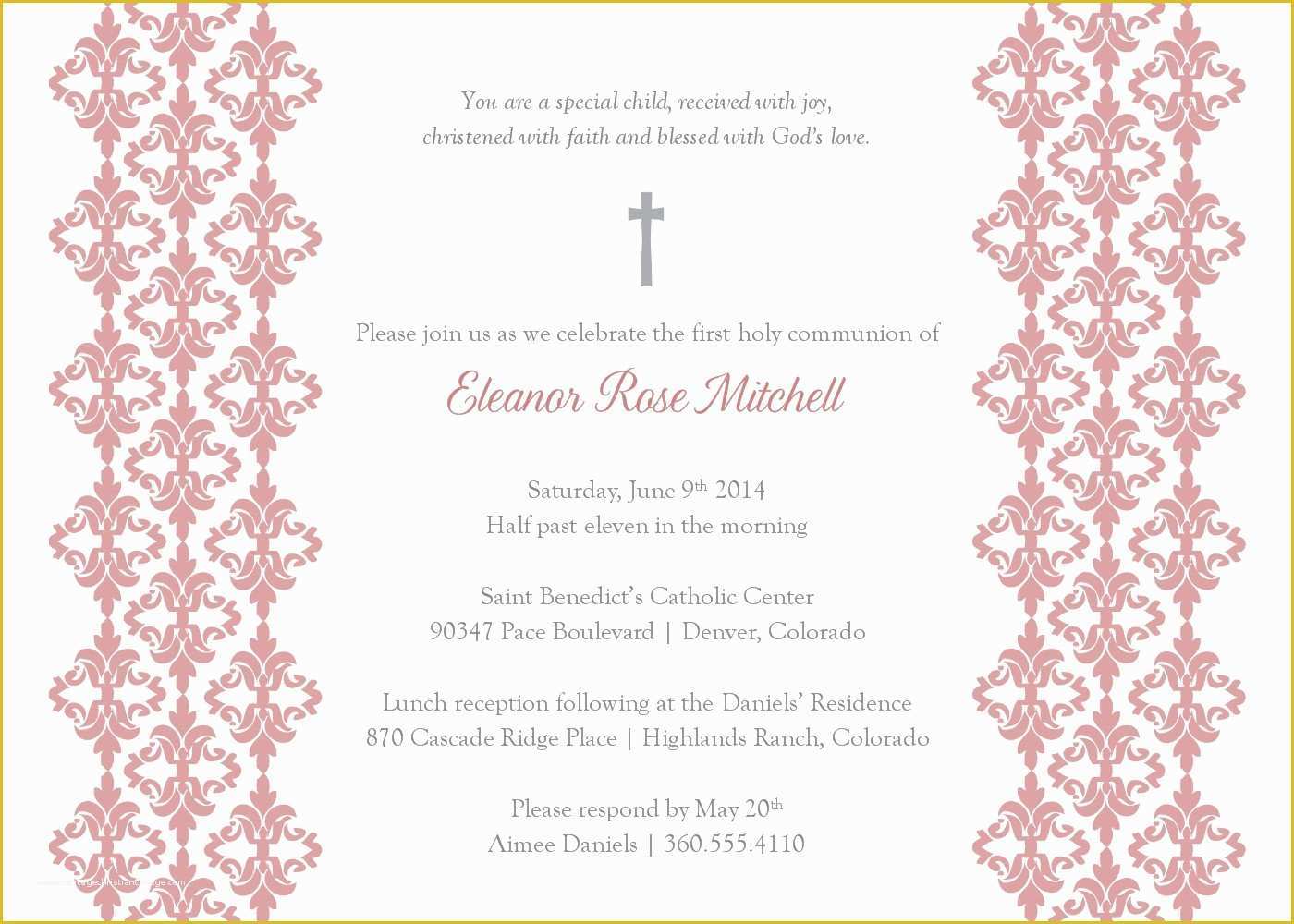 Free Printable Baptism Invitations Templates Of Baptism Invitation 