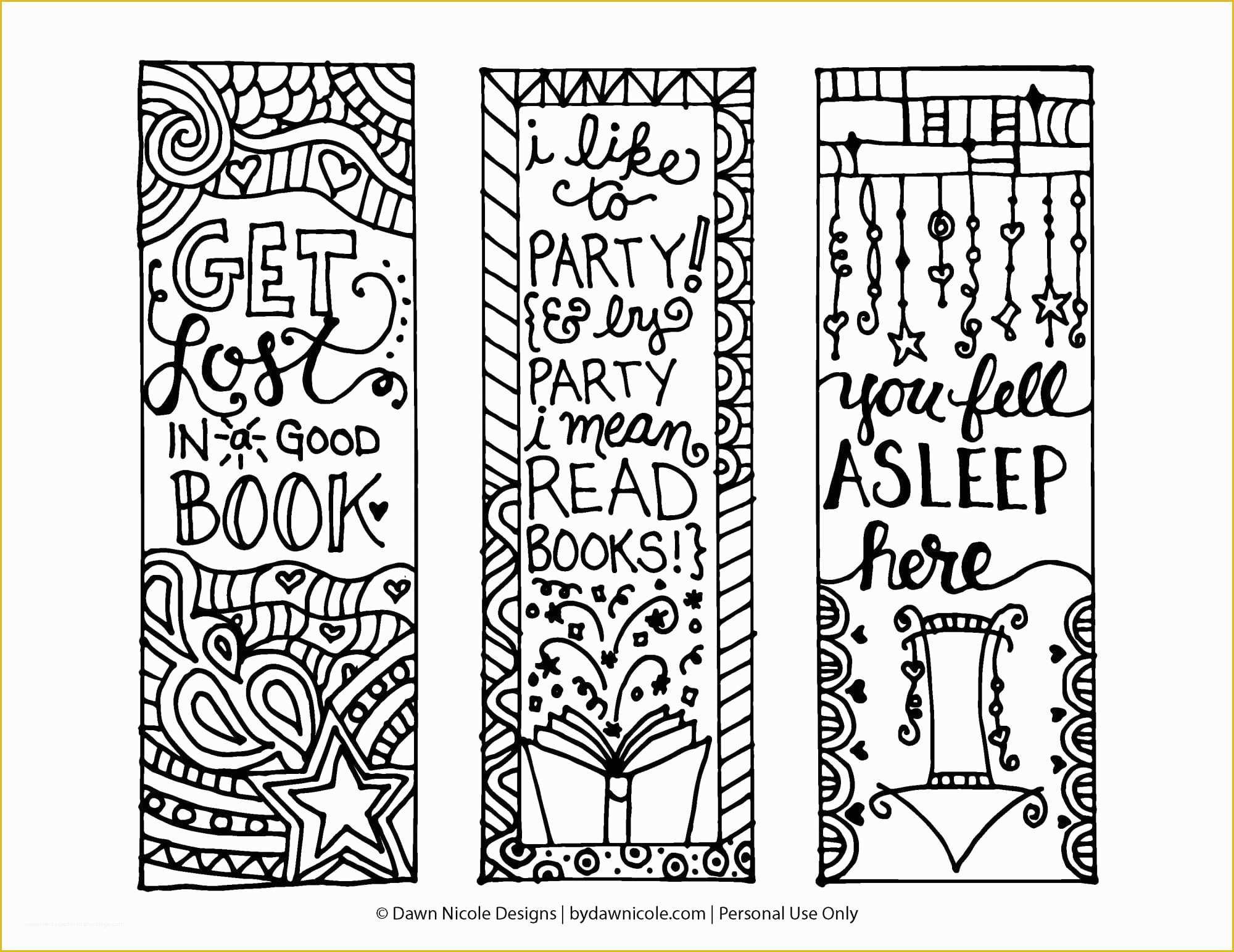Free Printable Bookmarks Templates Of Free Printable Coloring Page Bookmarks