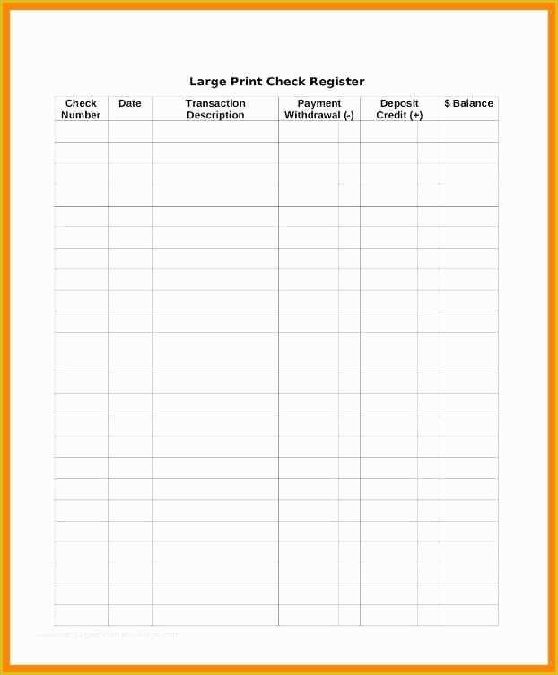 Free Printable Check Register Templates Of Free Printable Checkbook ...