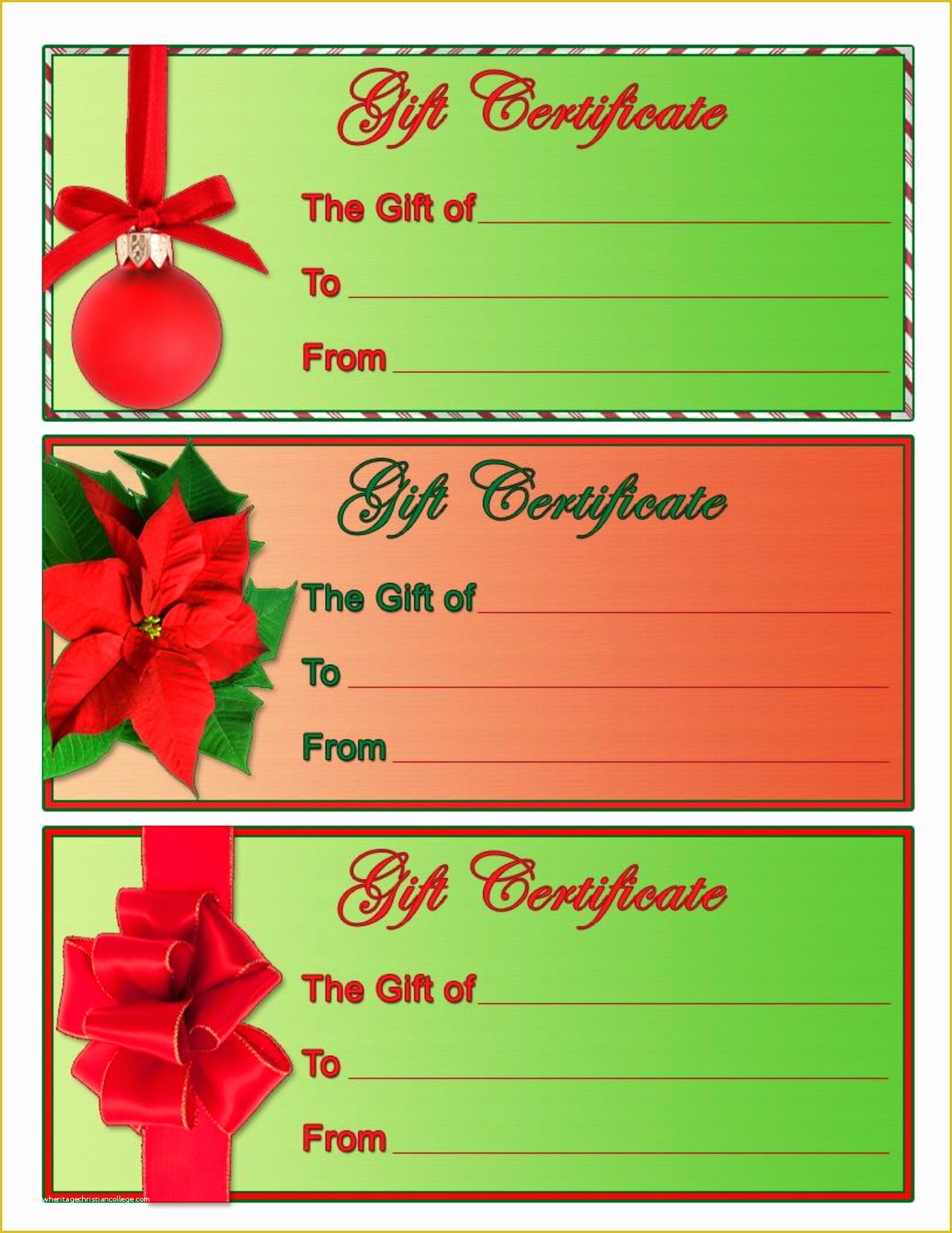 Free Printable Christmas Gift Certificate Template Word Of Blank Gift Certificate Template 