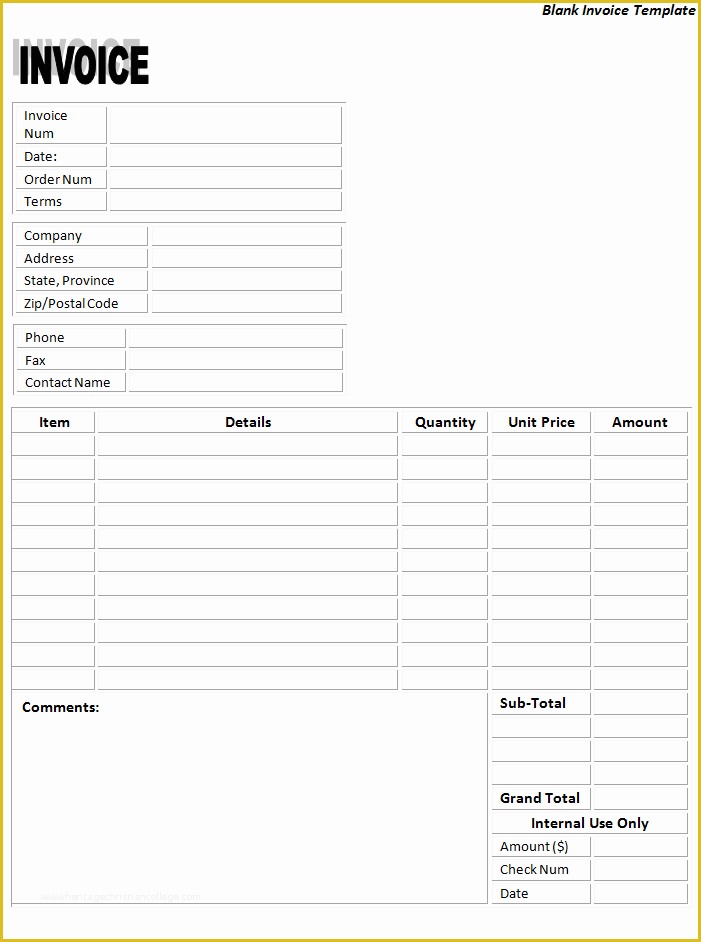 Free Printable Construction Invoice Template Of Invoice Templates