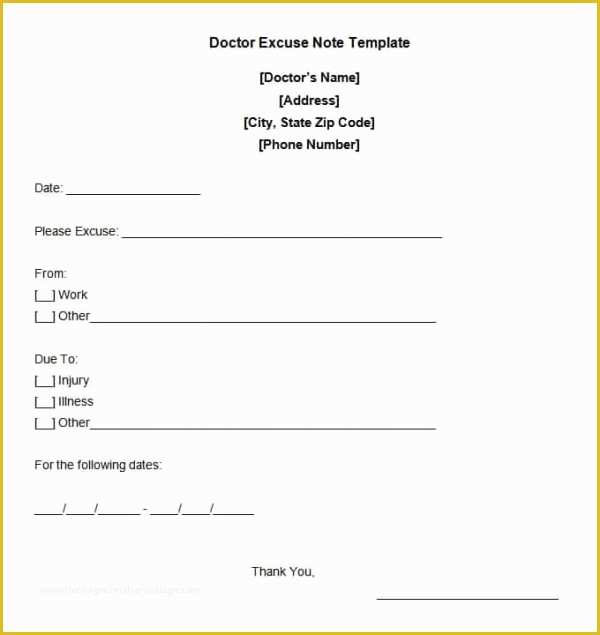 Free Printable Doctors Notes Templates Of Bed Rest Doctors Note Sample 