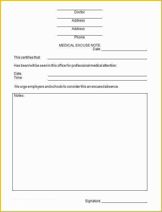  Free Printable Doctors Notes Templates Of Sample Doctor Note 30 Free 