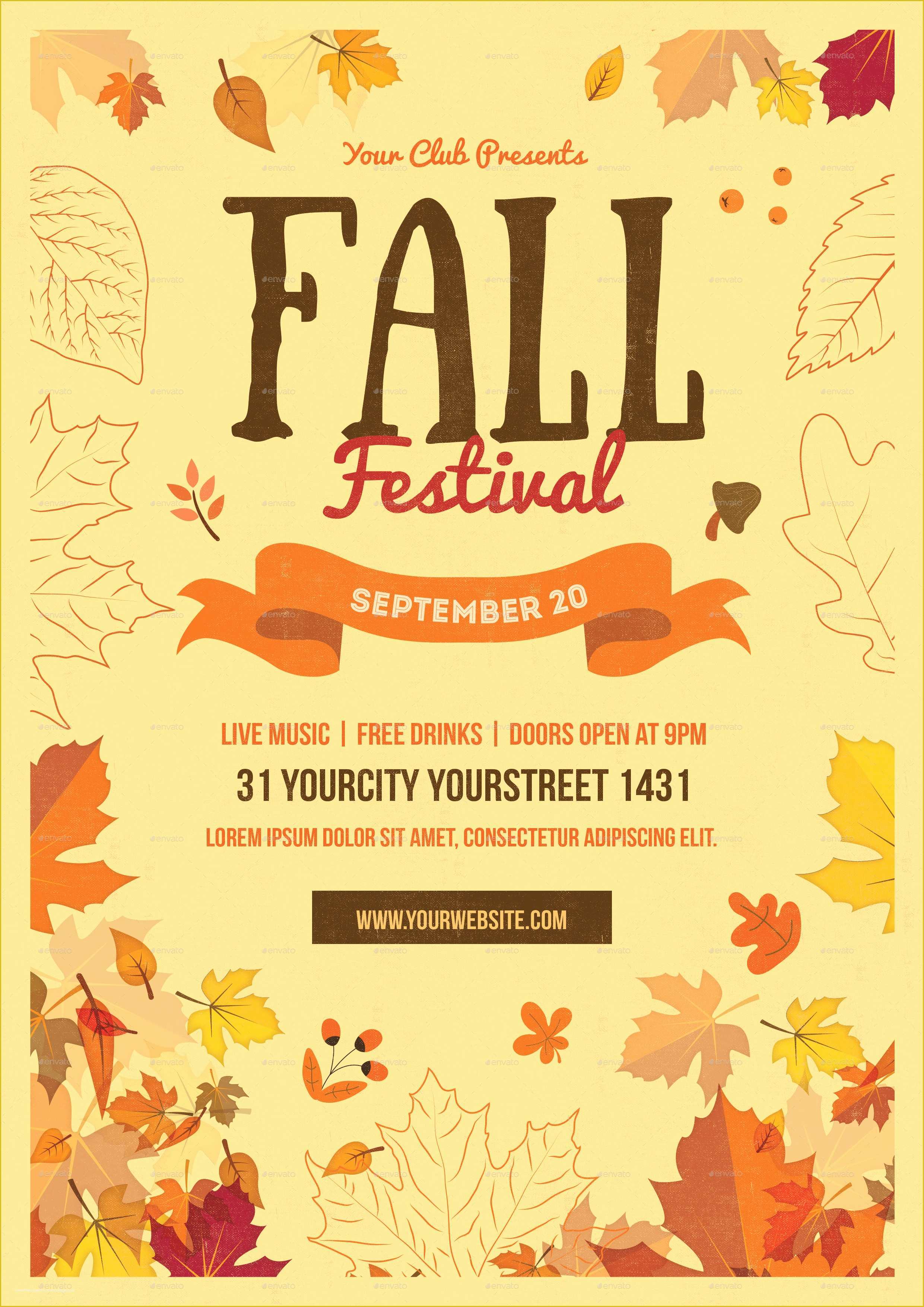 Free Printable Fall Festival Flyer Templates Of Fall Festival Flyer By 