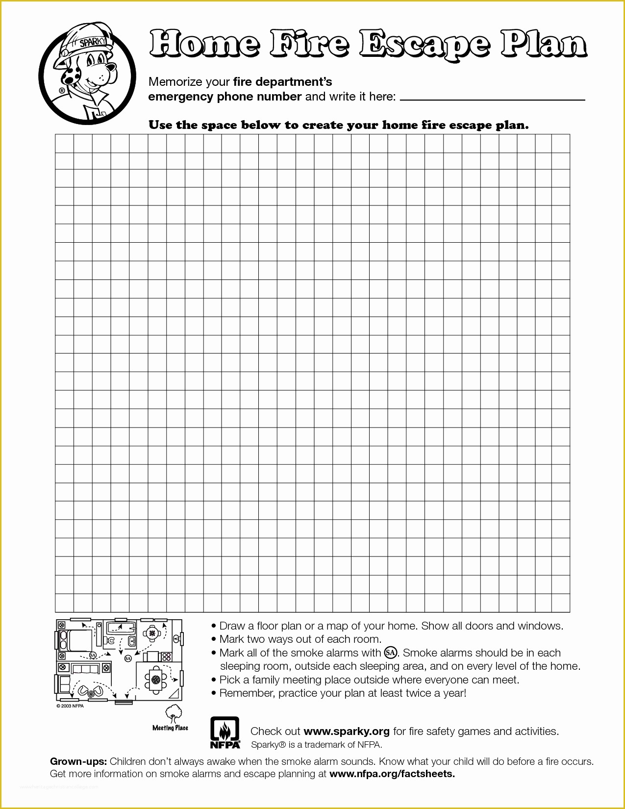 Free Printable Fire Escape Plan Template Word