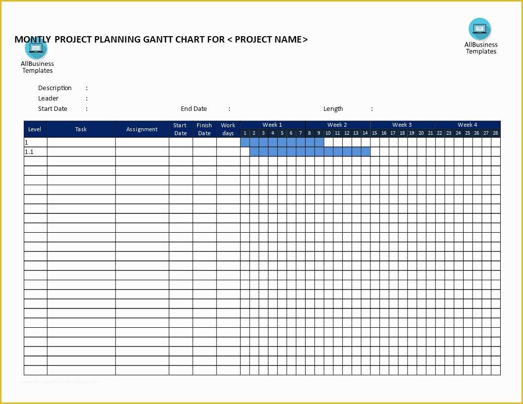Free Printable Gantt Chart Template Of 30 Gantt Chart Templates Doc Pdf ...