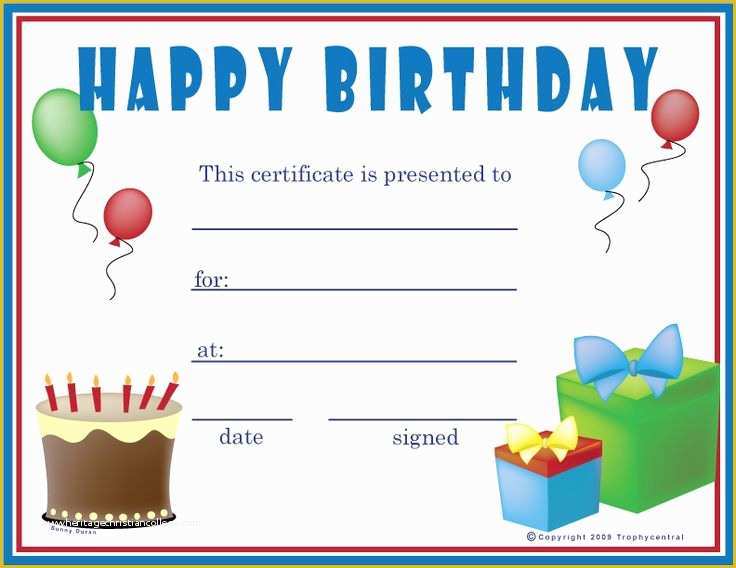 Free Printable Gift Certificates Templates Of Birthday Gift Certificate