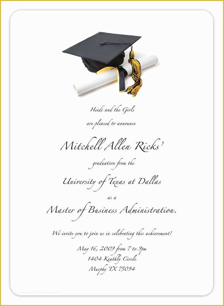 Free Printable Graduation Invitation Templates Of Free Printable 