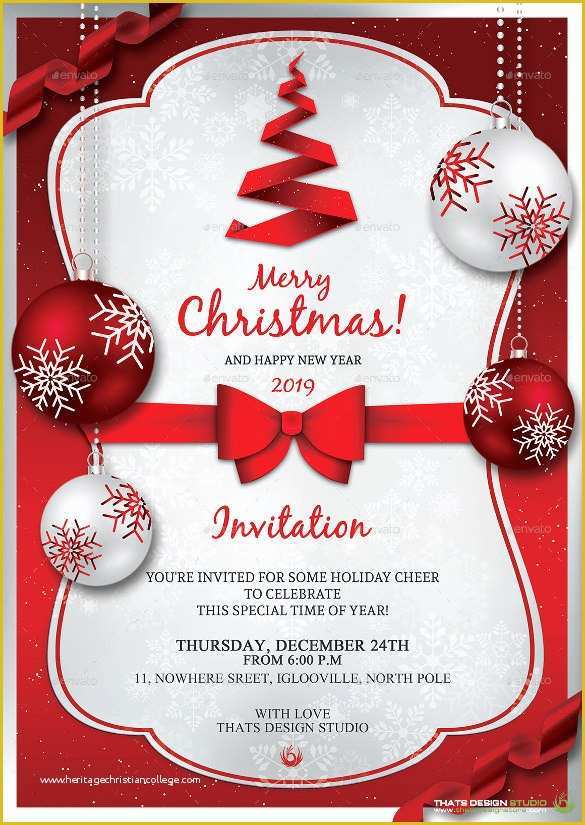 Free Printable Holiday Flyer Templates Of 20 Christmas Invitation