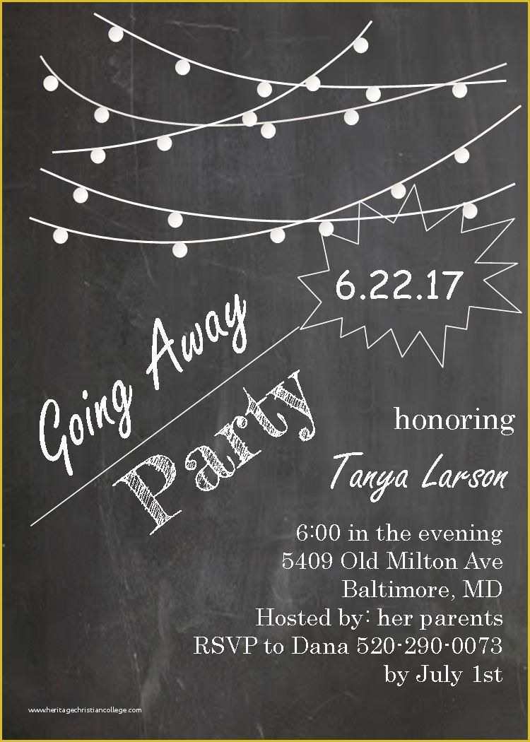 Free Printable Invitation Templates Going Away Party Of Going Away ...