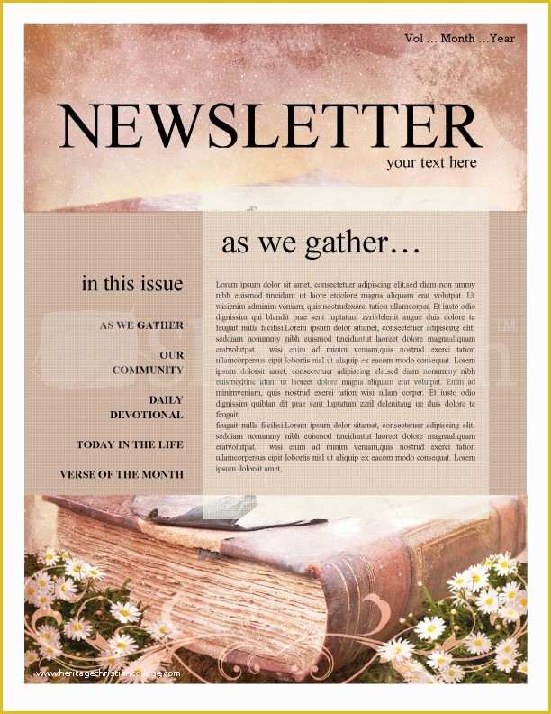 47 Free Printable Newsletter Templates For Church 