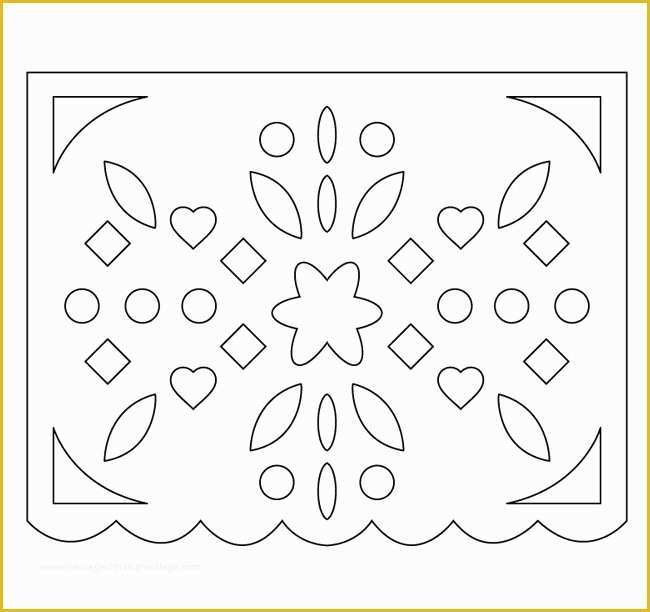 Printable Easy Printable Papel Picado Template