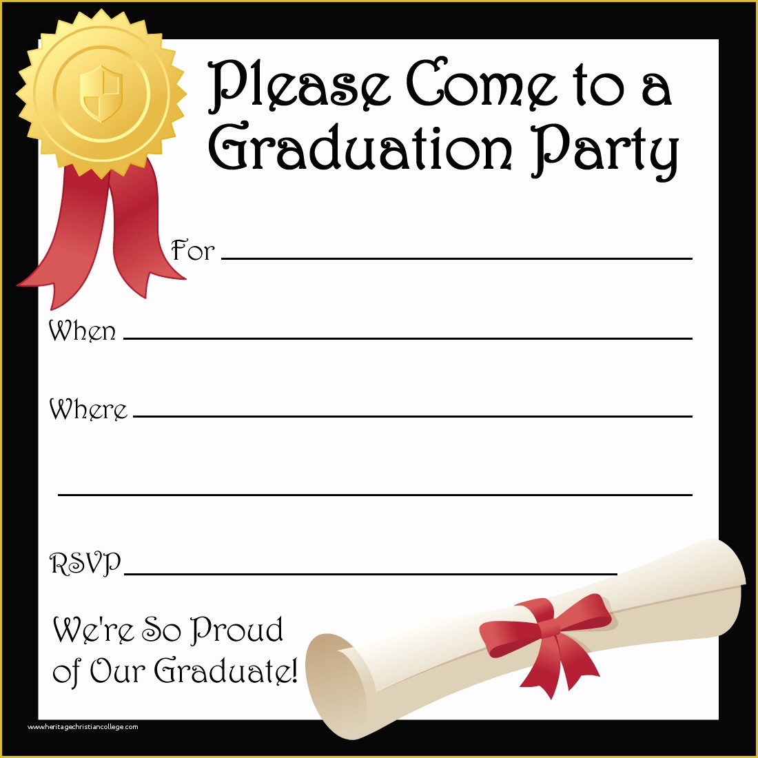 44 Free Printable Preschool Graduation Invitation Templates Images