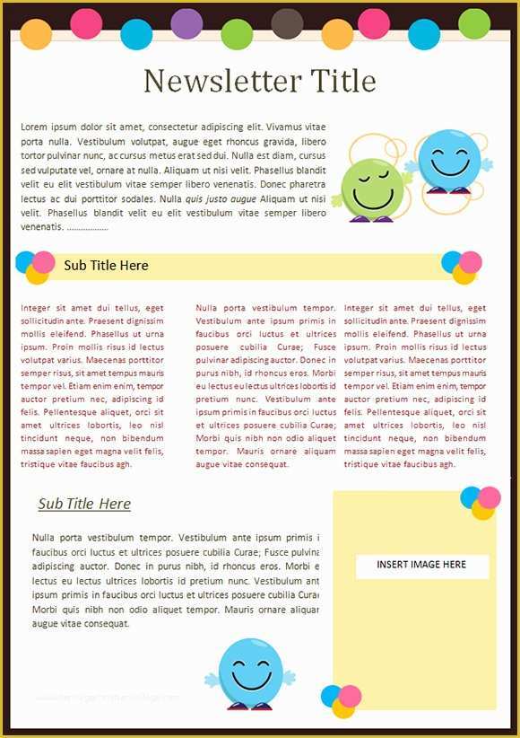  Free Preschool Newsletter Templates For Microsoft Word Kioskloki