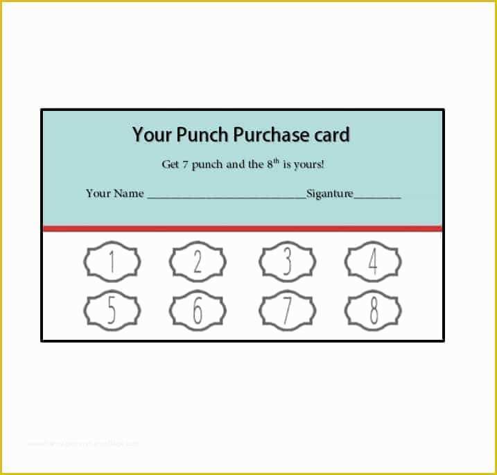 Free Punch Card Template Word