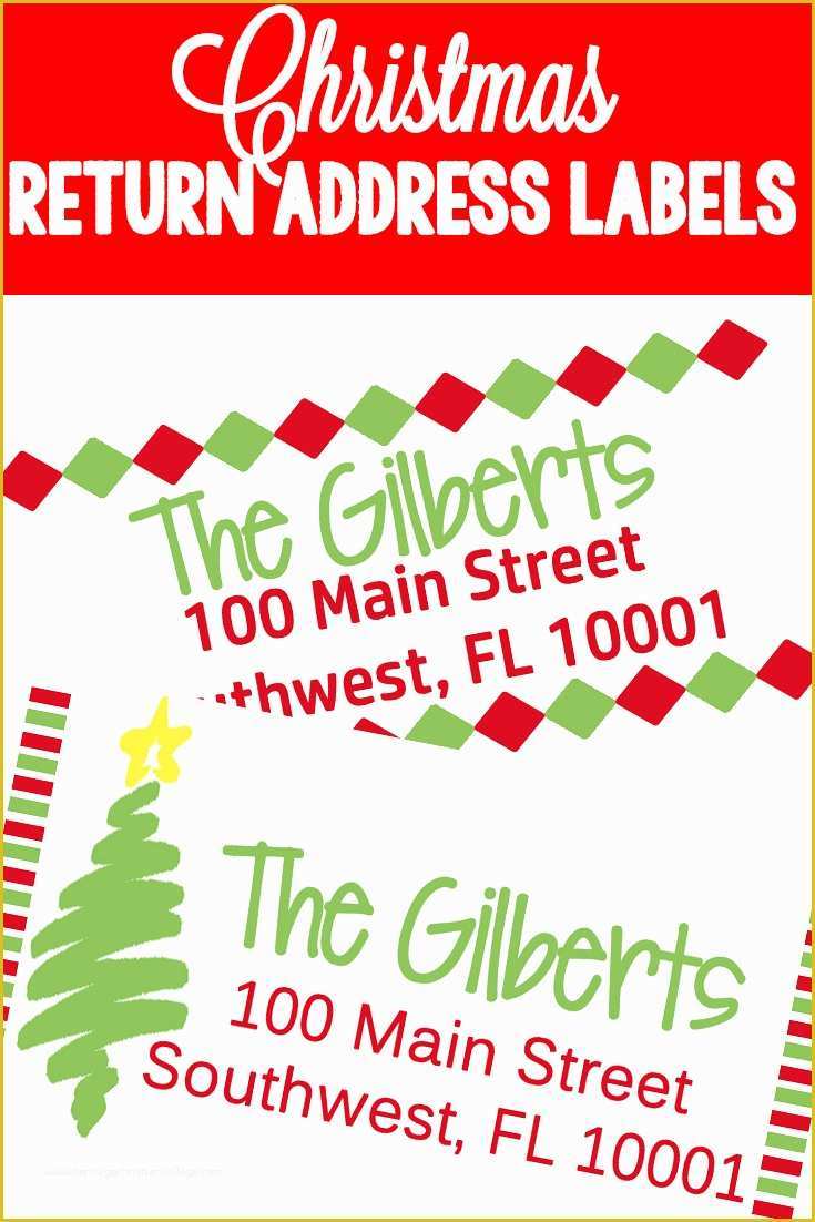  Free Printable Return Address Labels Templates Of Christmas Return 