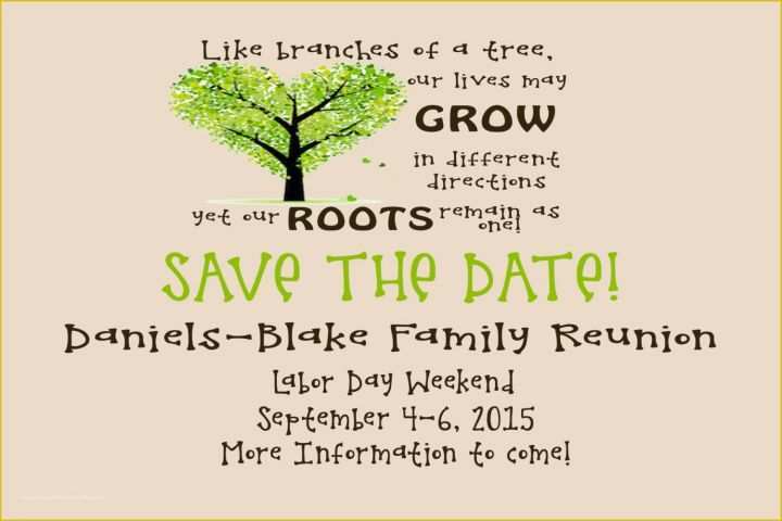 Free Printable Save the Date Family Reunion Templates Of Save the Date ...