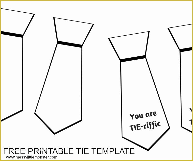Free Printable Tie Template Of Father S Day Tie Card with Free