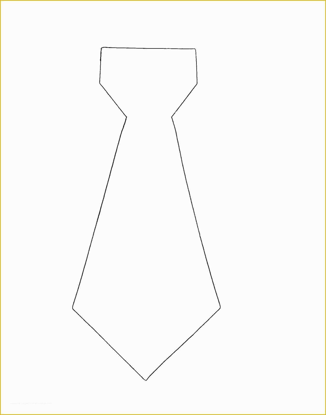 Free Printable Tie Template Of Necktie Outline Clipart Clipart Suggest ...
