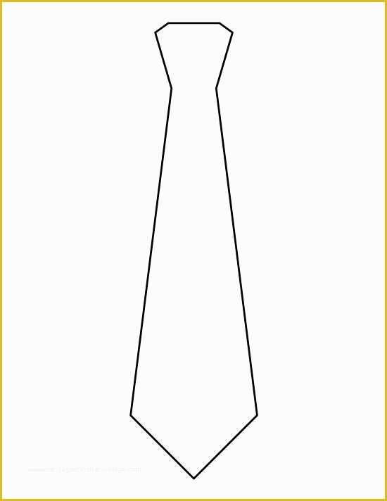 Free Printable Tie Template Of Necktie Outline Clipart Clipart Suggest ...