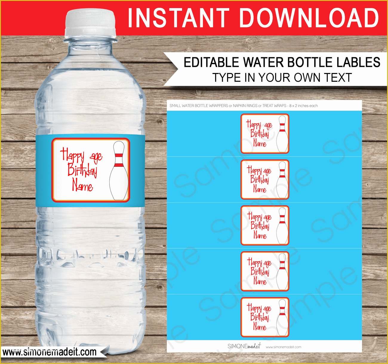 16 Oz Water Bottle Label Template Free