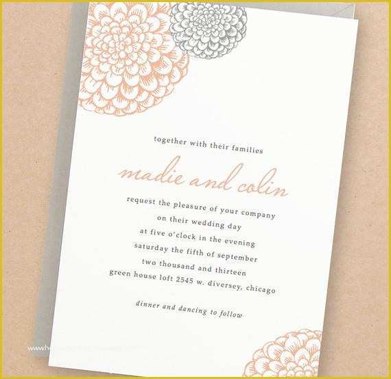 Free Printable Wedding Invitations Templates Downloads Of Printable Wedding Invitation Template Instant Download