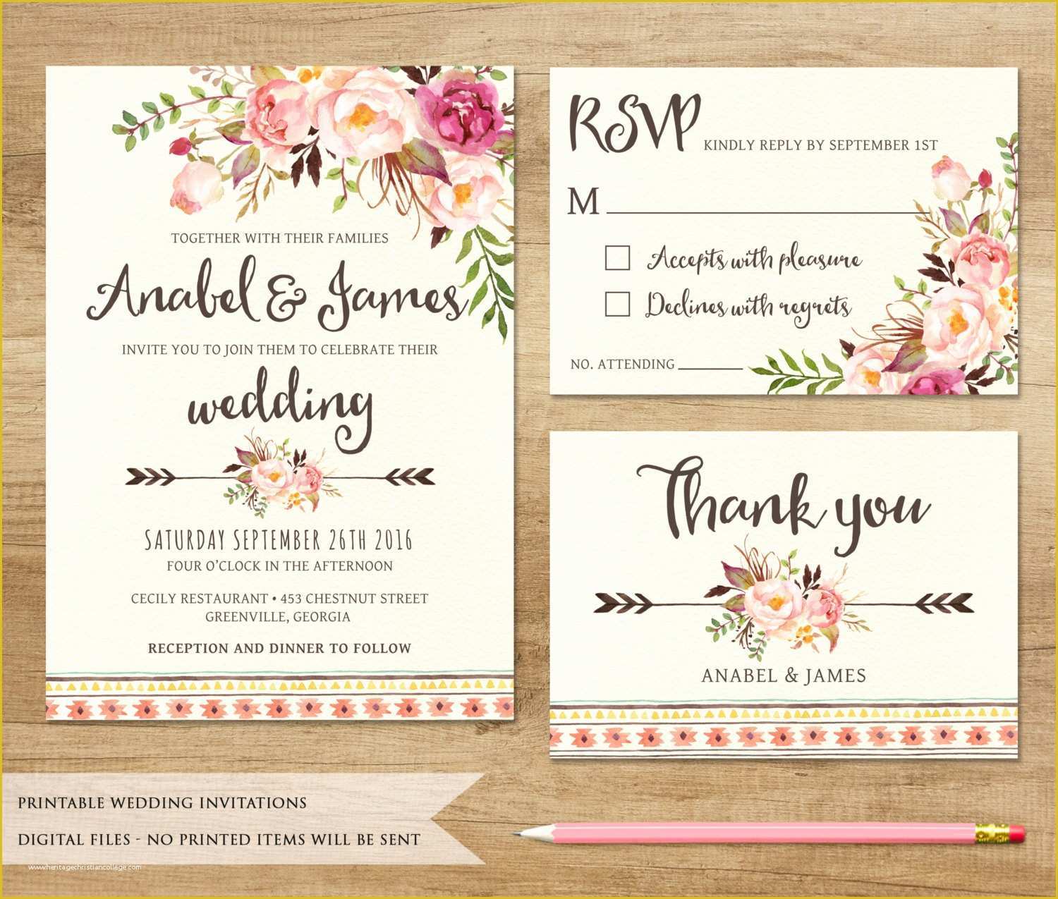 Free Printable Wedding Invitations Templates Downloads Of Wedding 