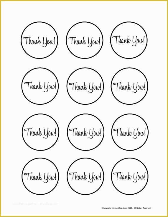 Printable Thank You Labels