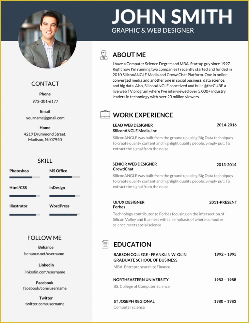 Free Professional Resume Templates Word Of 50 Most Professional 