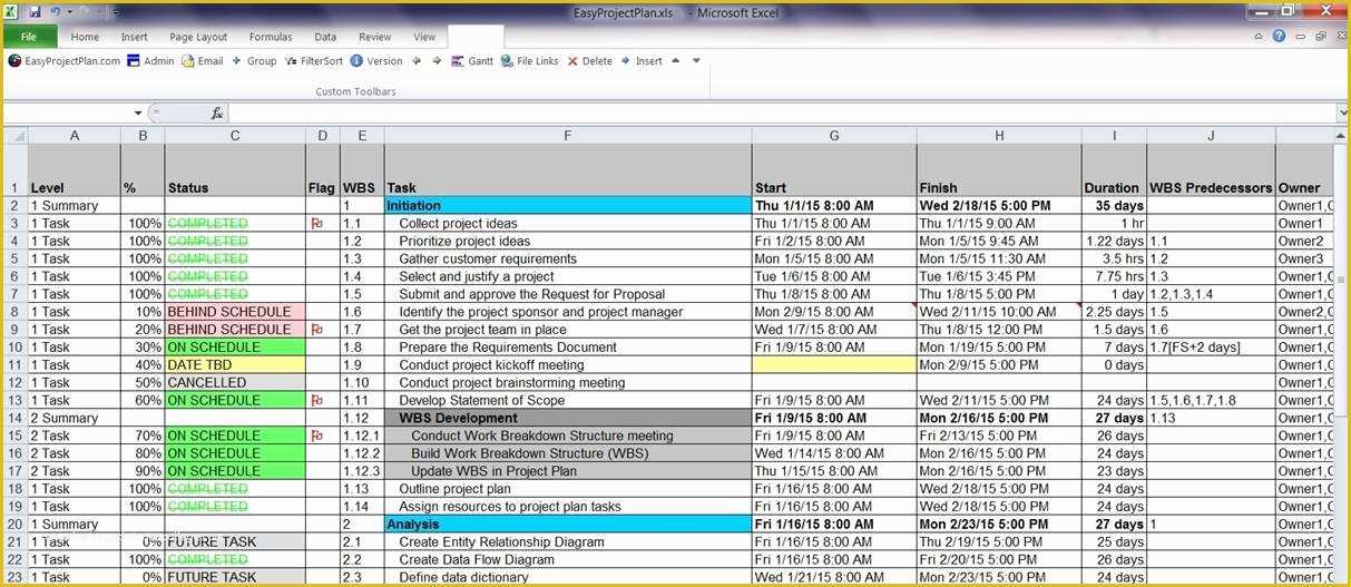 53 Free Project Management Templates Excel 2016 | Heritagechristiancollege