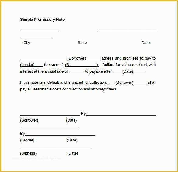 Promissory Note Template Utah