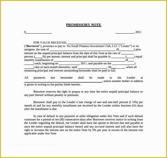 Free Promissory Note Template Of Promissory Note 22 Download Free Documents In Pdf Word