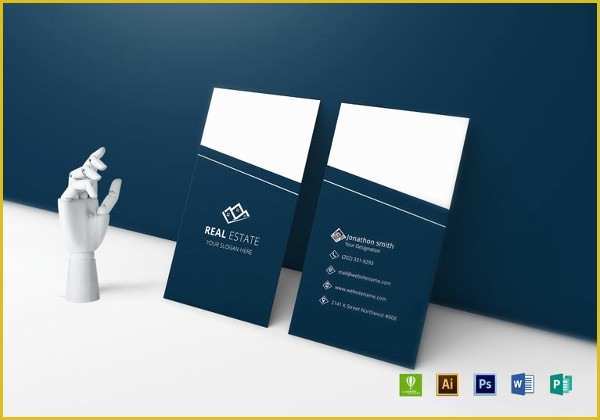 Free Real Estate Business Card Templates For Word Of 23 Real Estate 6076