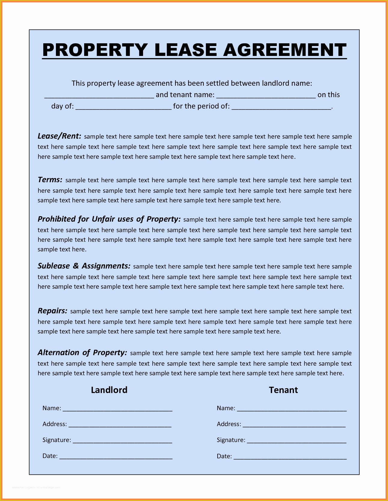 Free Rental Lease Template Word Of 13 Mercial Lease Agreement Template 