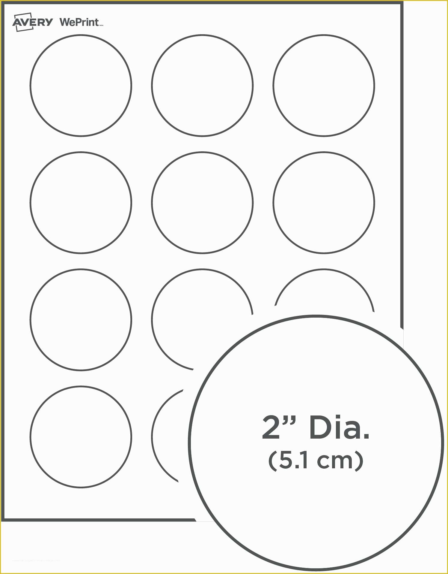 Free Round Sticker Label Template Of 2 Round Label Template 20 Per 