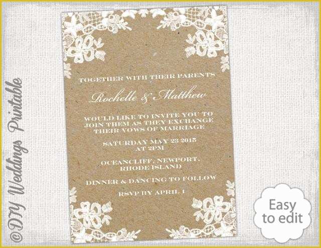 Free Rustic Wedding Invitation Printable Templates Of Rustic Wedding ...