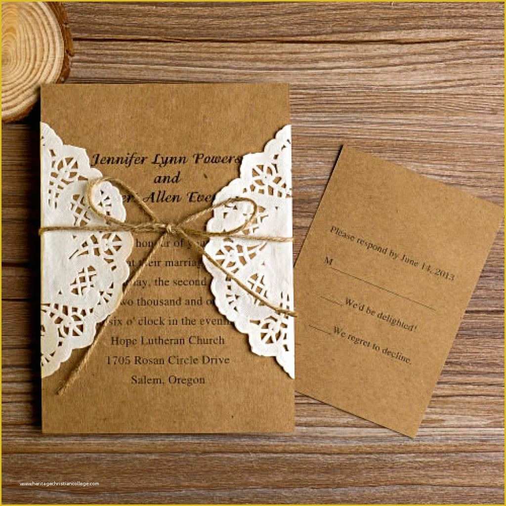 Printable Rustic Wedding Invitations