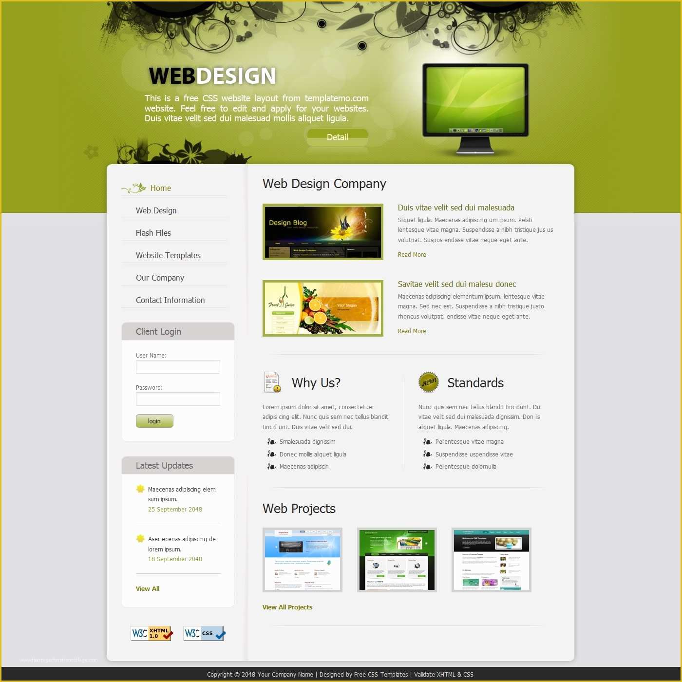 free web templates blank website banner