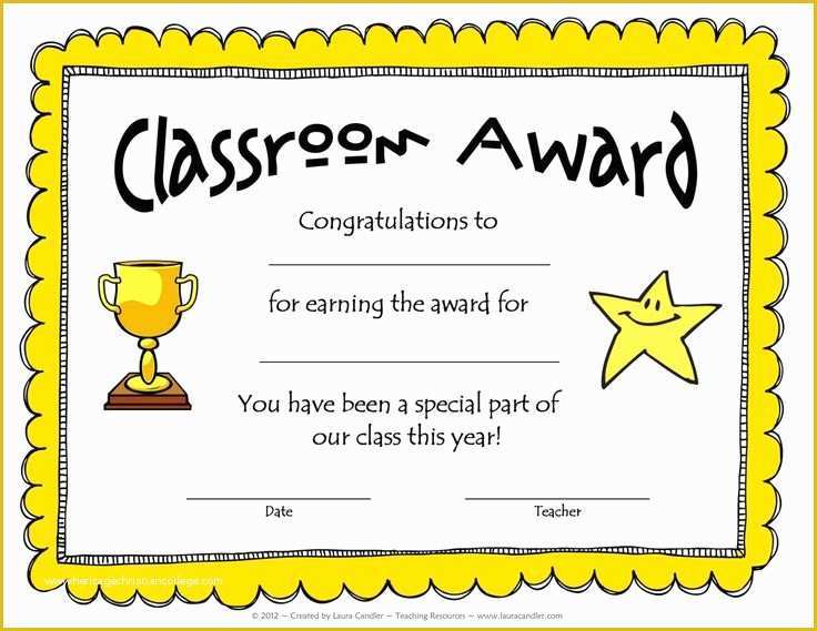 Free School Award Certificate Templates Of Free Award Template From 