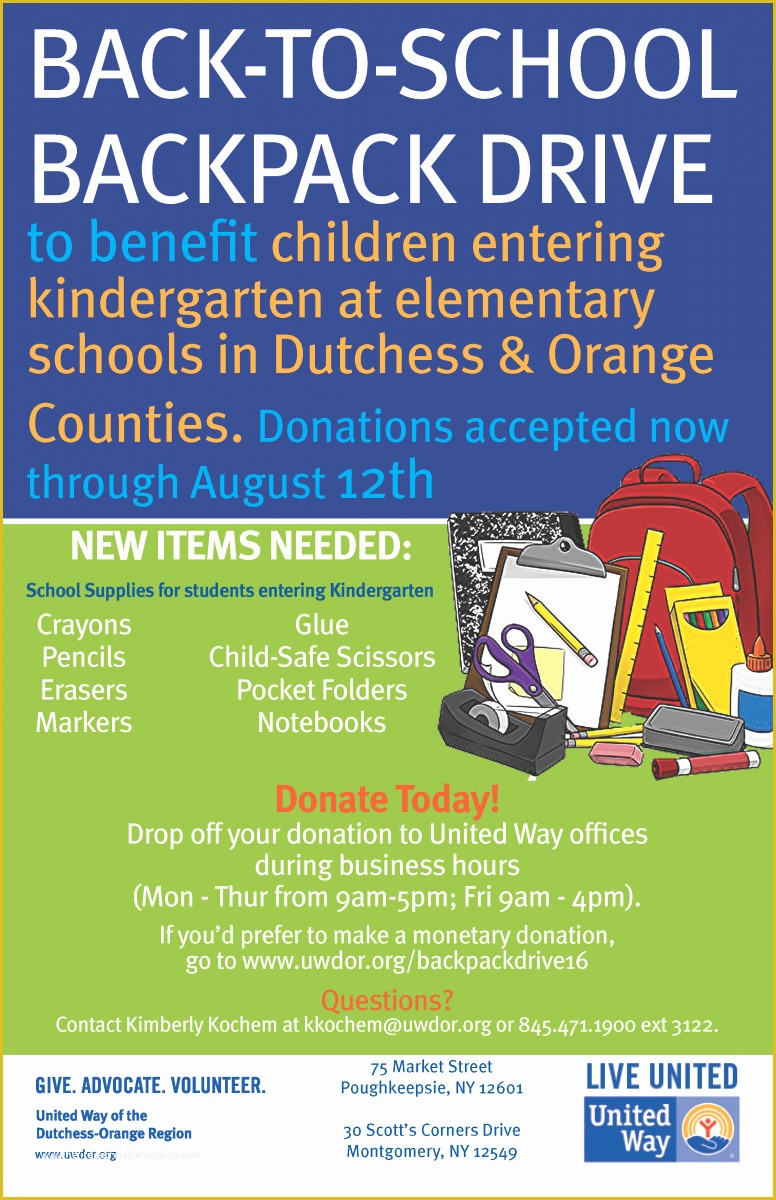 Free School Supply Drive Flyer Template Of 7 Best Of Back To School 