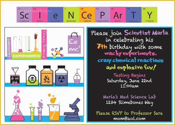 Free Science Birthday Party Invitation Templates Of Free Printable Mad 