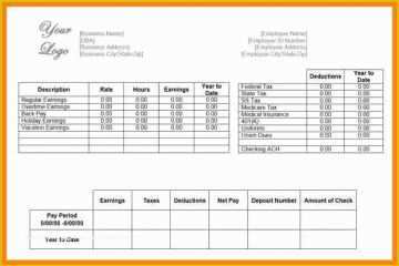 Free Self Employed Pay Stub Template Of 10 Self Employed Pay Stub ...