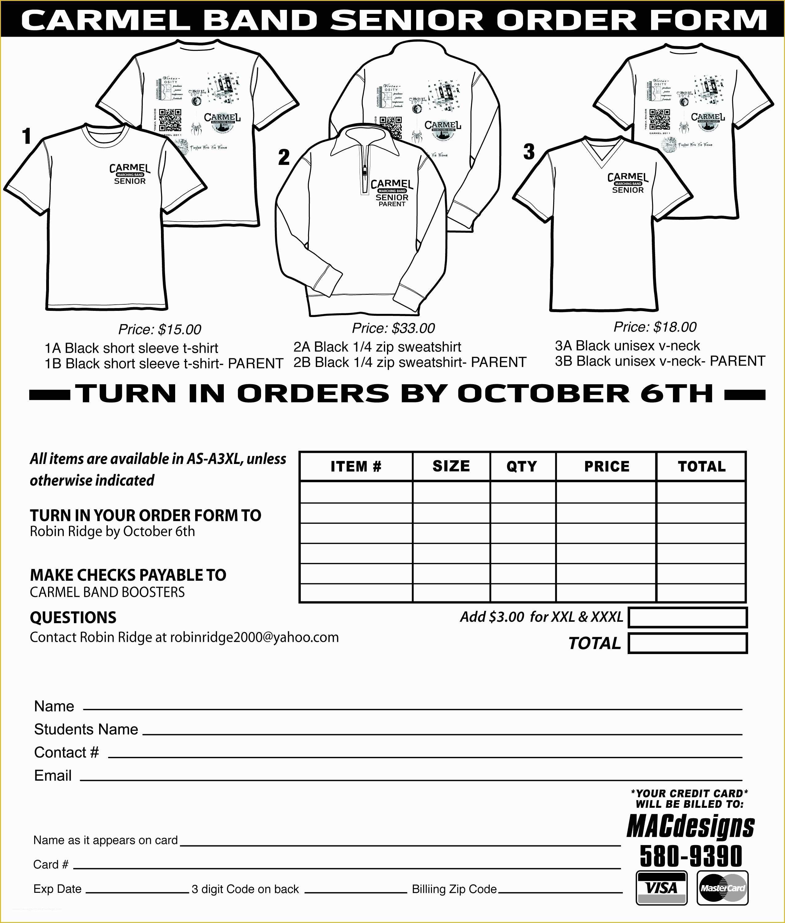 T-Shirt Order Form Template Excel Free