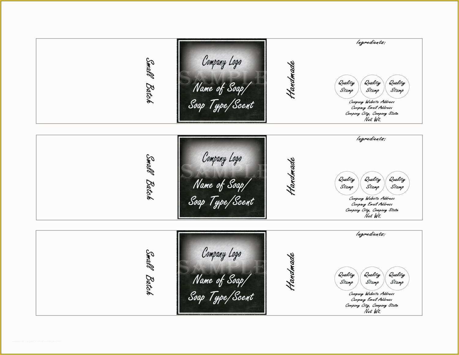 Free soap Label Templates Of soap Label Template Printable 4 Files 4