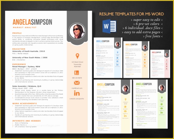 Free Stylish Resume Templates Of Stylish Word Photo Resume Templates 