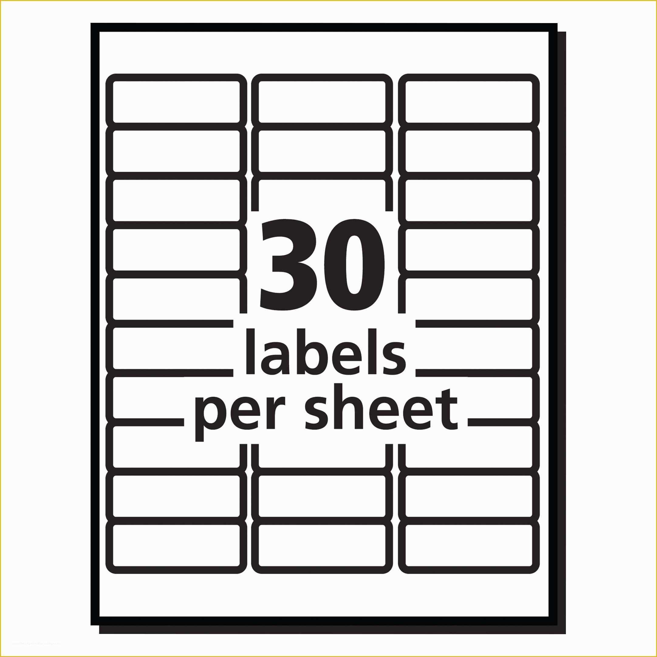 Free Template For Address Labels 30 Per Sheet Of Elegant Free Printable 