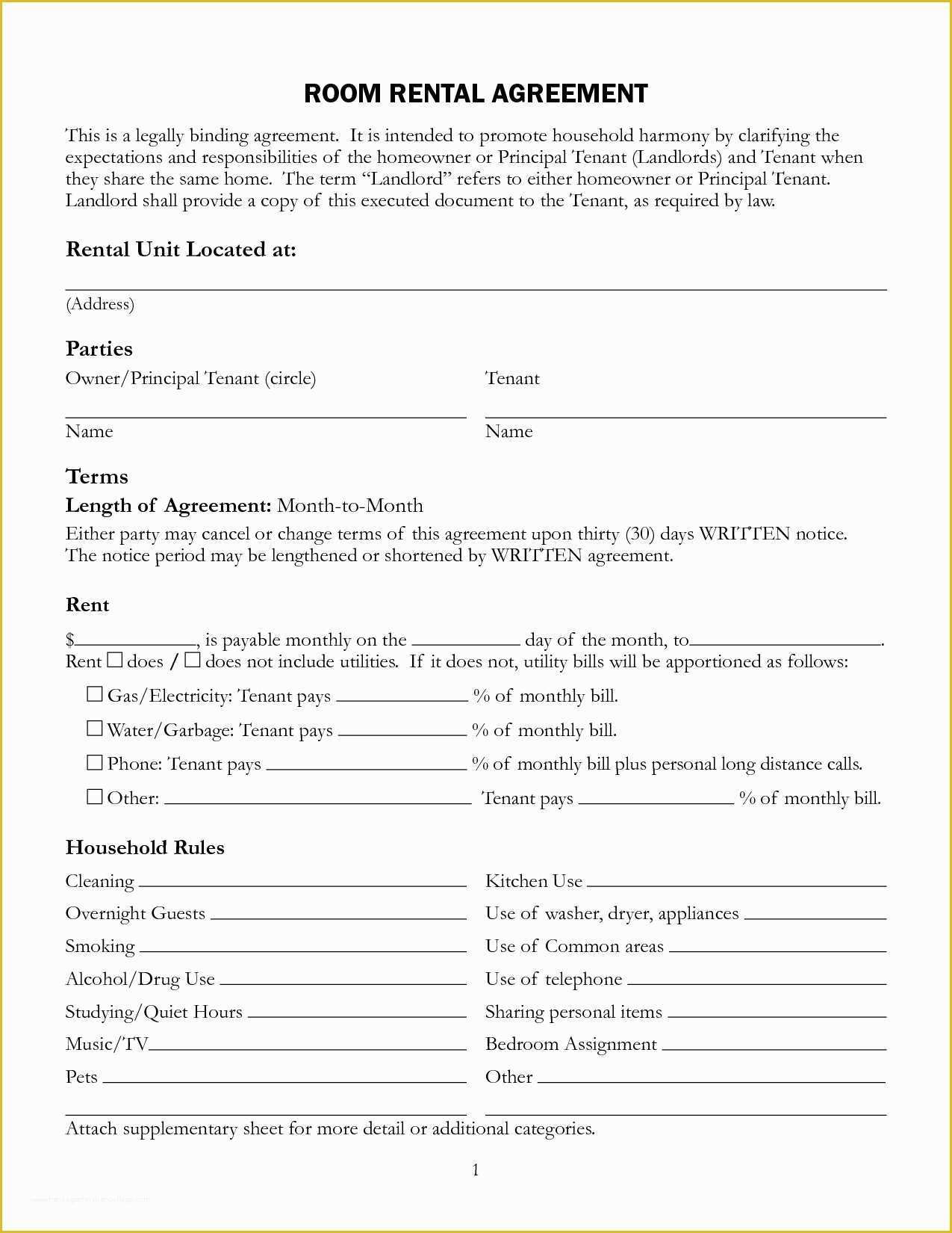 Free Tenant Lease Agreement Template Of Lease Agreement Template