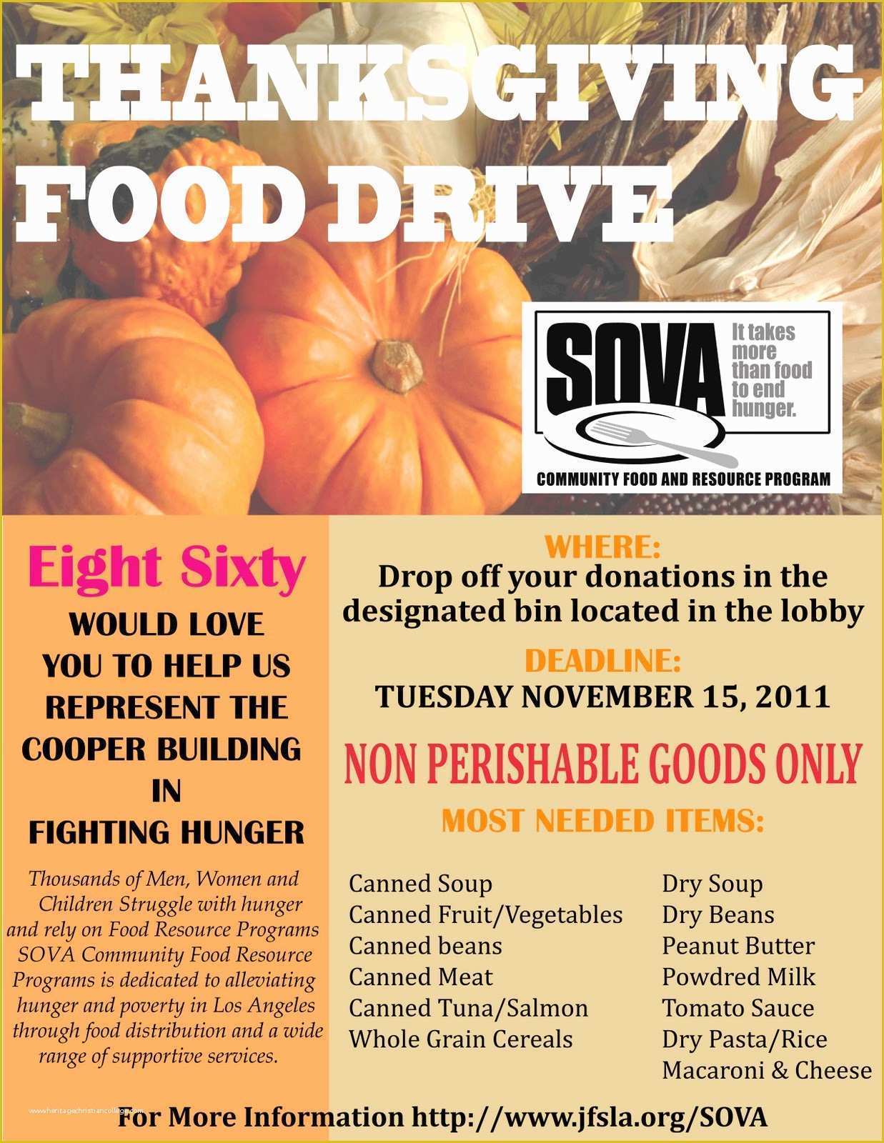 Free Thanksgiving Food Drive Flyer Template Of Cooper Design Space Our