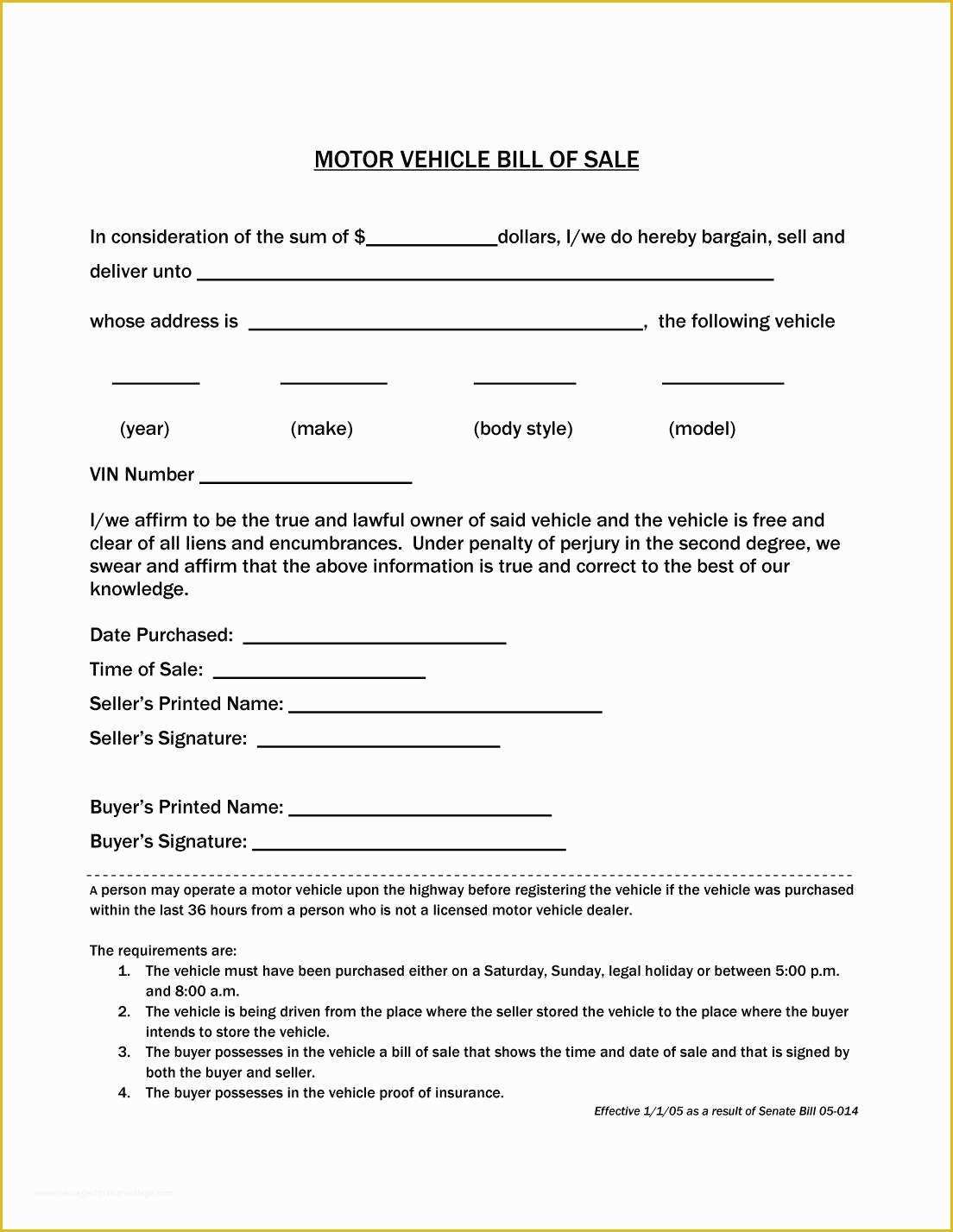 Free Vehicle Bill Of Sale Template Of 45 Fee Printable Bill Of Sale 