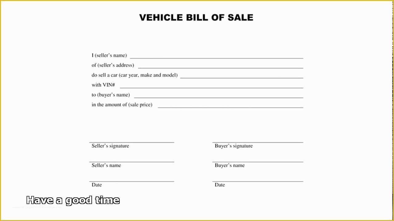 Free Printable Automobile Bill Of Sale Template Mamabap